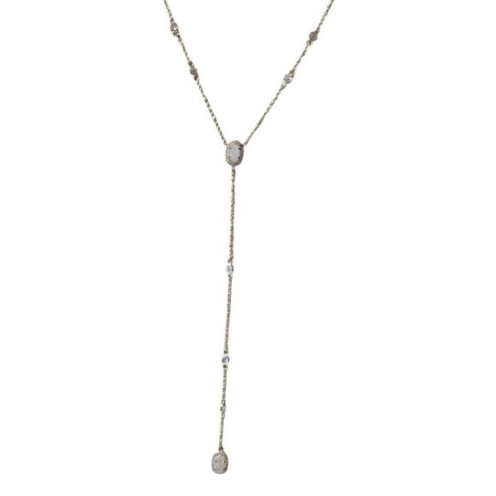 Kendra Scott Claudia‎ Y Drop DRUSY gold Dainty feminine Necklace